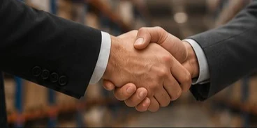 Business partners shaking hands