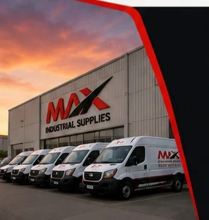 MAX Industrial Supplies facility with service vans