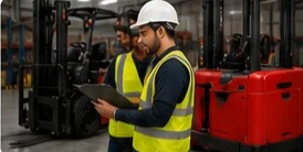 MAX engineers reviewing rental equipment requirements